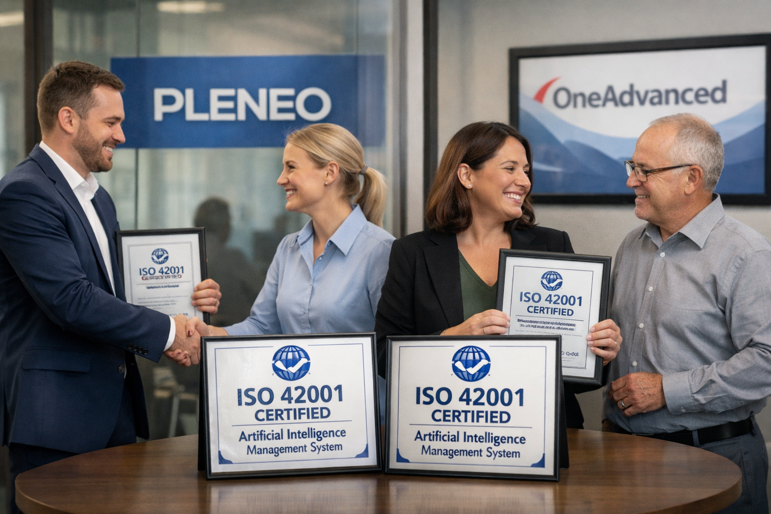 Pleneo and OneAdvanced announced that they have both achieved ISO 42001 certification