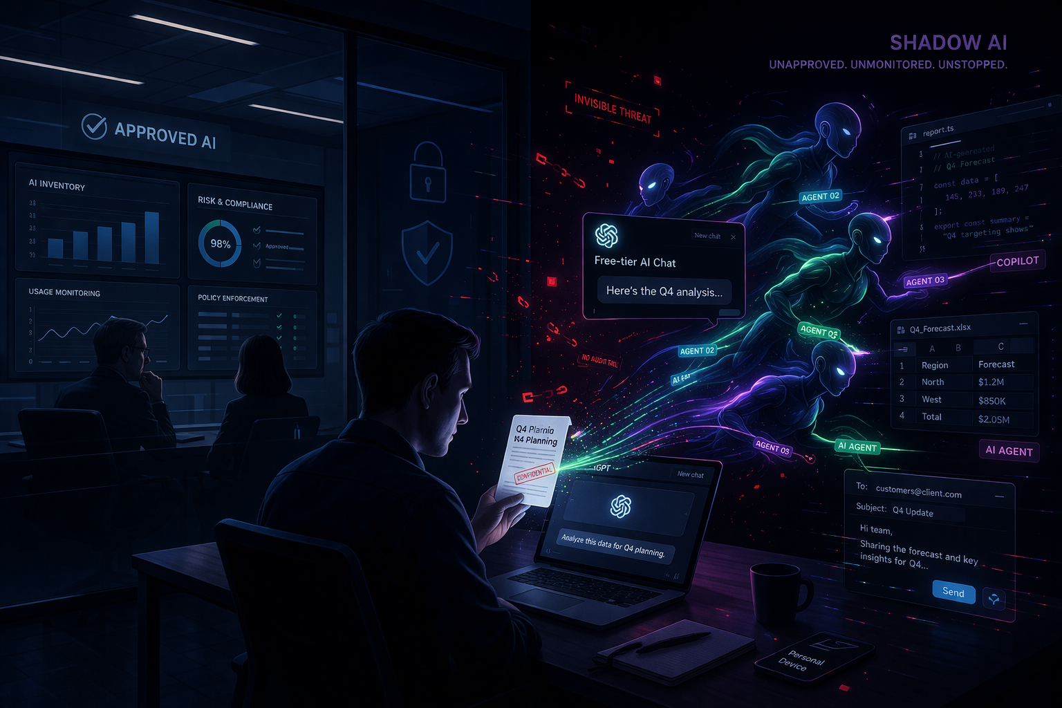 Shadow AI Is Already Inside Your Enterprise. Your Governance Program Probably Cannot See It.