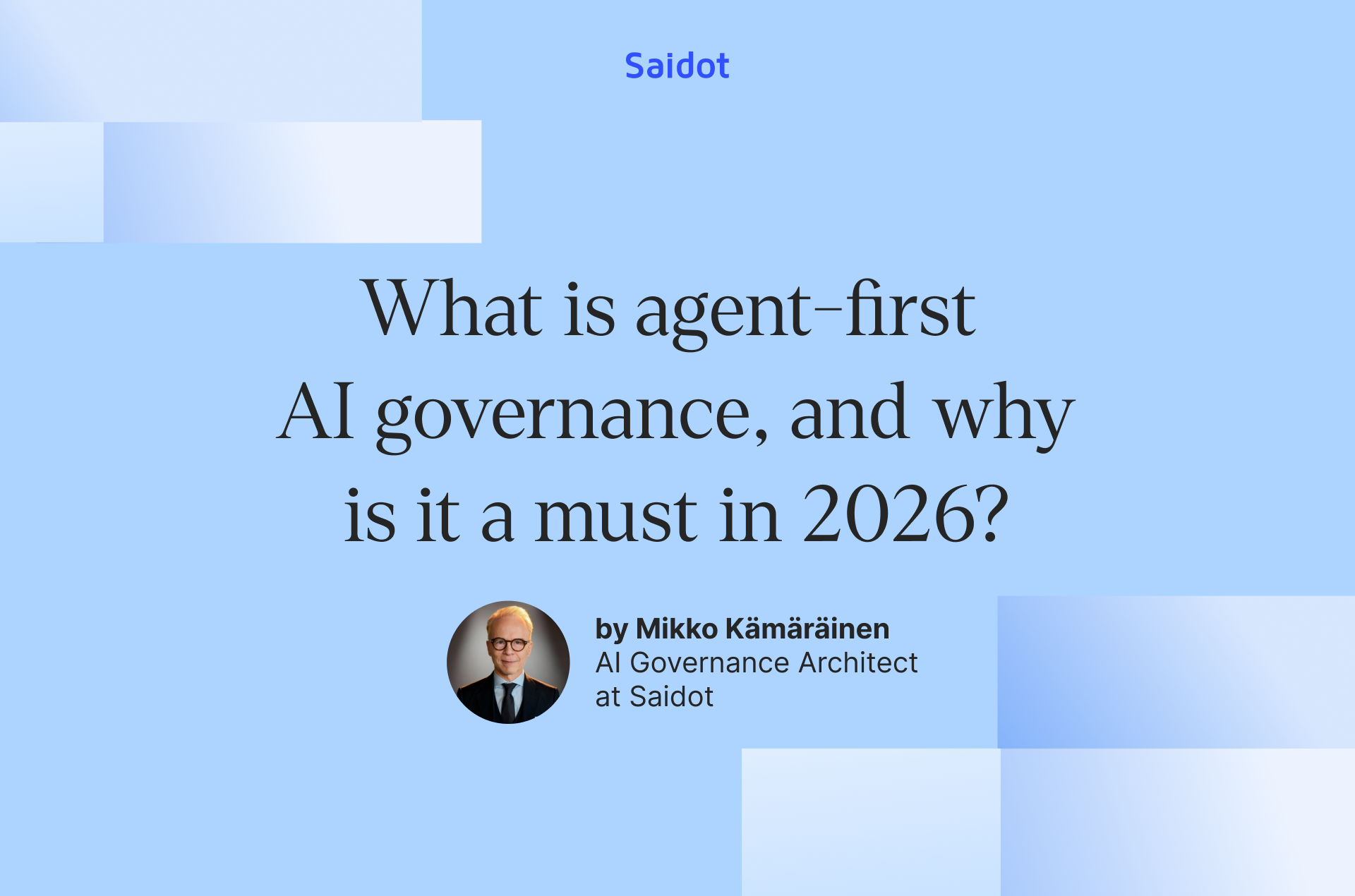 There's a New Term in AI Governance. Its called Agent-First AI Governance
