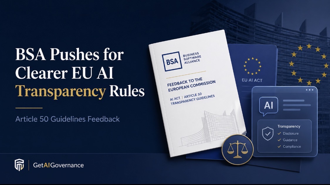 BSA Calls for Clearer Scope, Safe Harbors, and Proportionality in EU AI Act Article 50 Transparency Guidelines